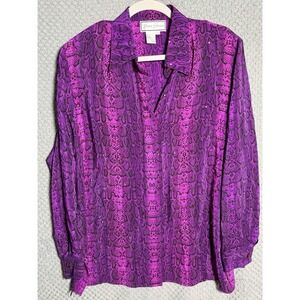 Vintage Silk Blouse Women's Large‎